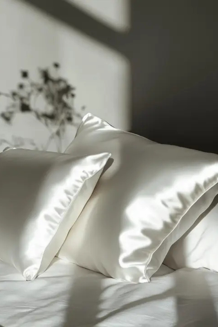 Silk Pillowcases Off White King (Pack of 2)