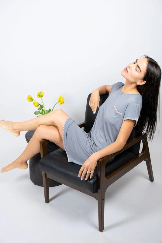 Aspen Dream T-Shirt Night Dress With Stitching