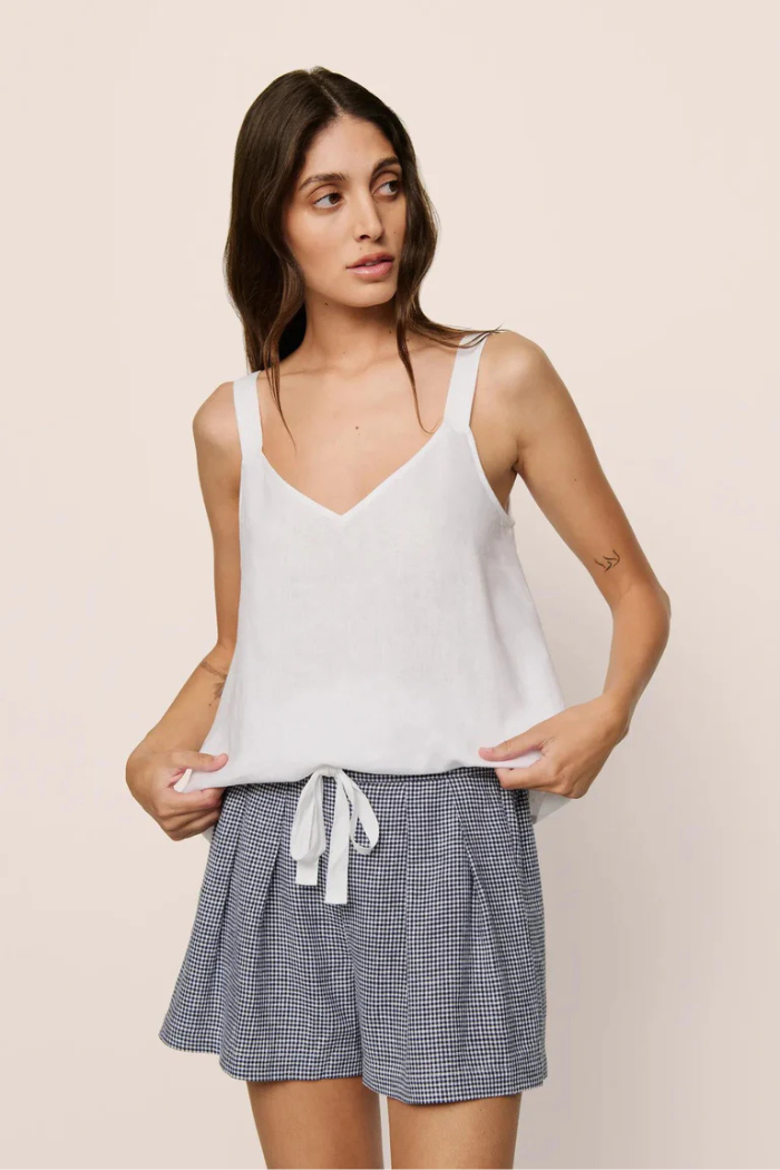 Linen Blend Relaxed Short | Eberjey