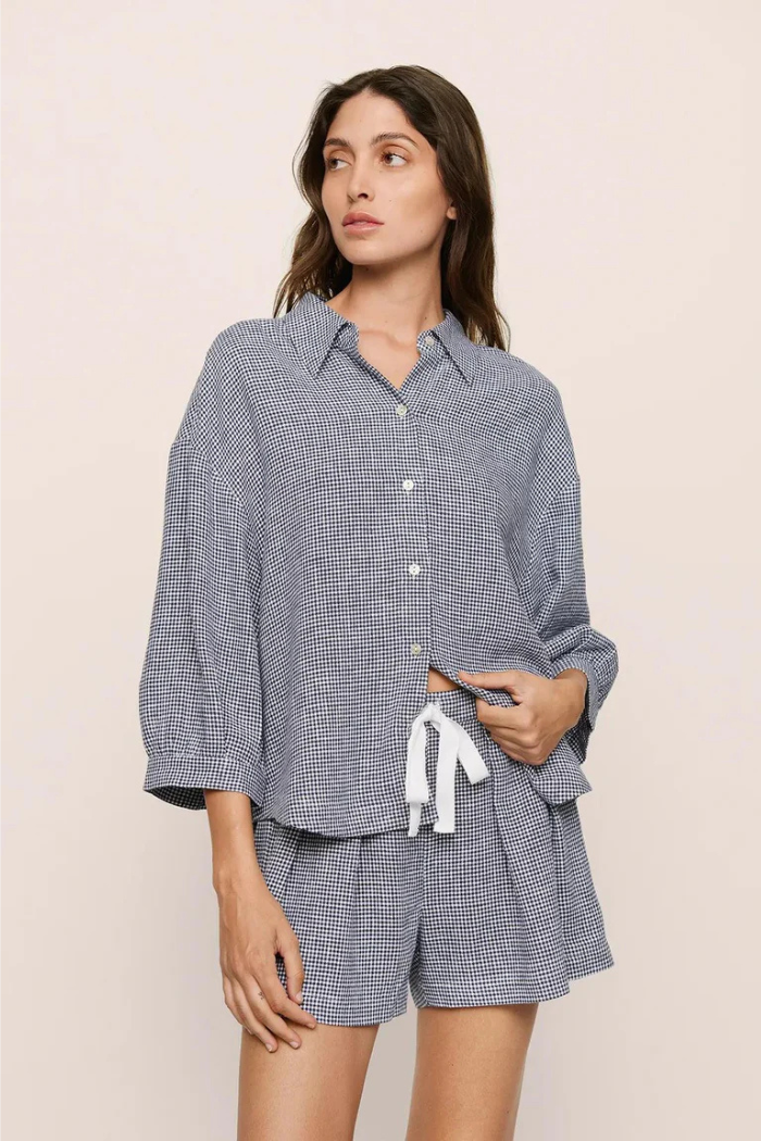 Linen Blend Relaxed Short | Eberjey