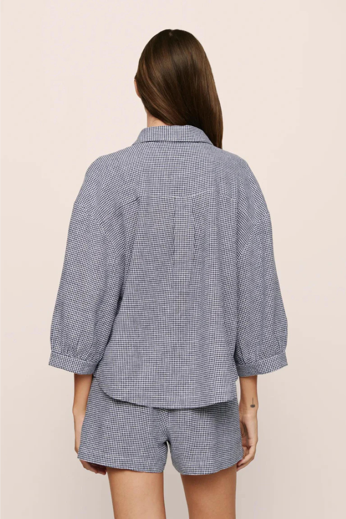 Linen Blend Relaxed Sleeve Top | Eberjey