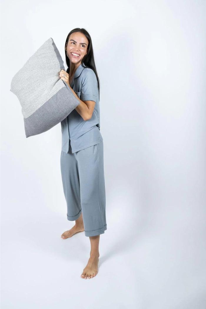 Jolene Cropped Pajama Set | Aspen Dream