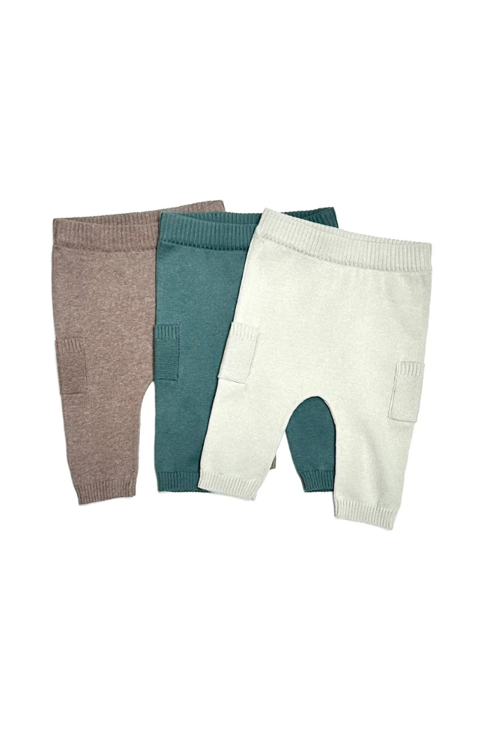 Shawl Collar Cable Knit Baby Cardigan Sweater / Pant Set (Organic)