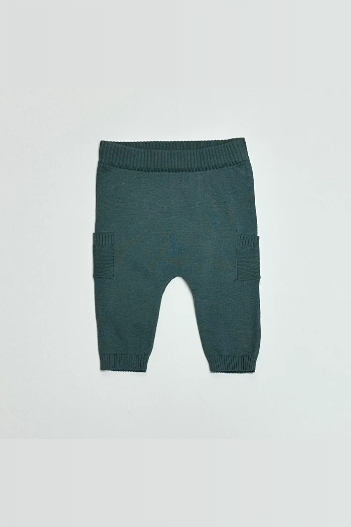 Shawl Collar Cable Knit Baby Cardigan Sweater / Pant Set (Organic)