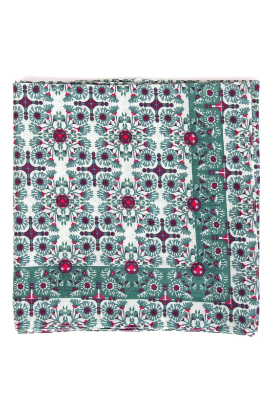 Tangerine Khaki Cotton Square