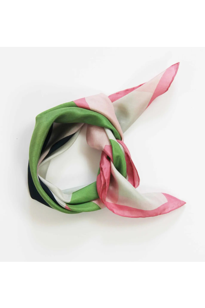 Vivaro Khaki Mini Silk Scarf | Les Belles Vagabondes