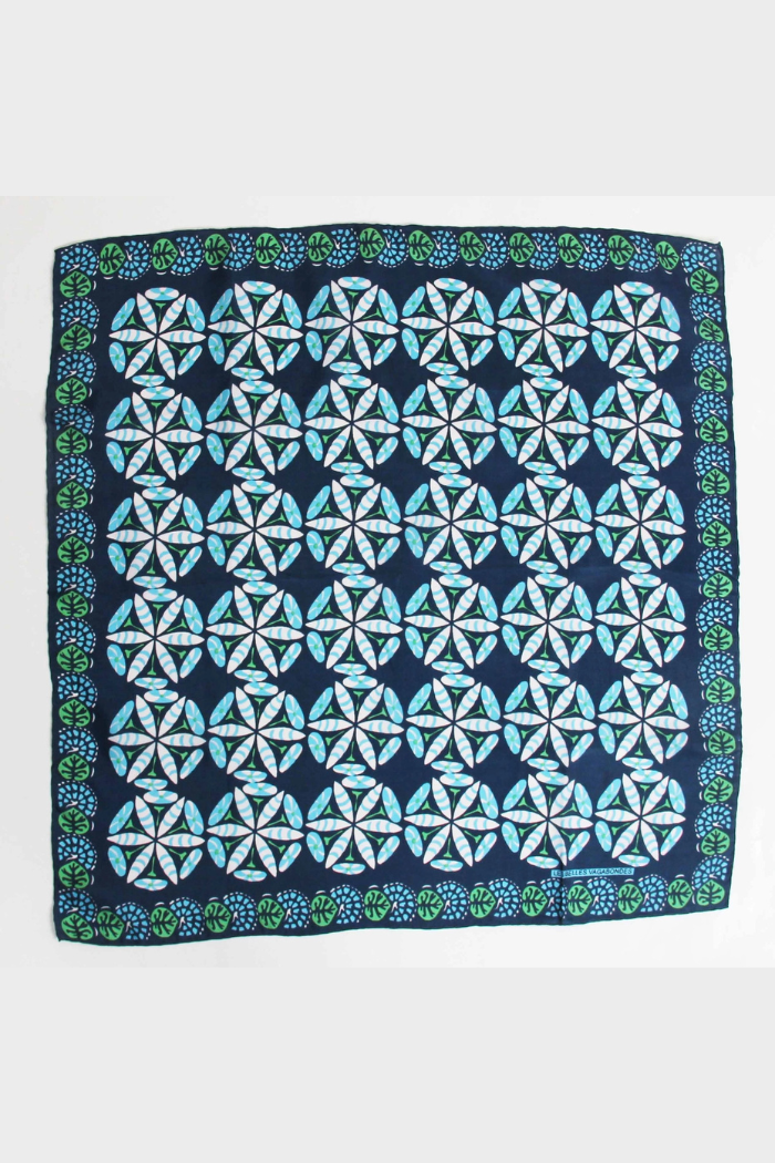 Idol Marine Navy Mini Silk Scarf | Les Belles Vagabondes