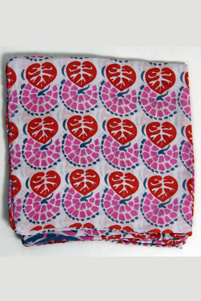 Silk Scarf Mini Volubile Fuchsia
