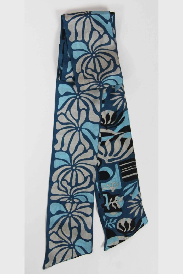 100% Silk Blue Blue Ylang Ylang Headband