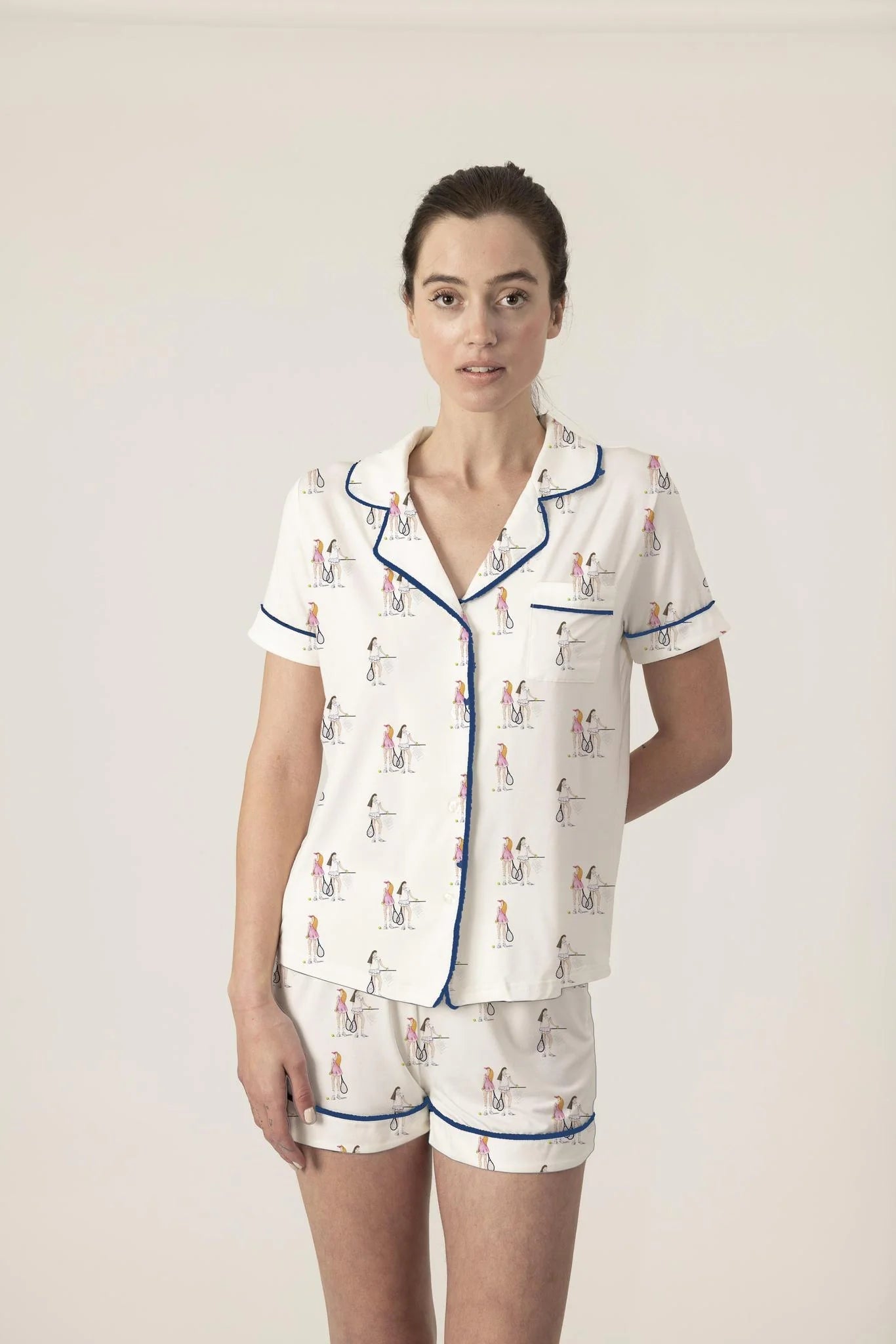 Jolene Short Pajama Set — Tennis
