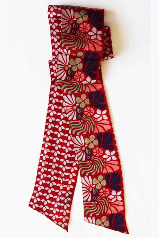 Corolle Rouge Red Silk Headband | Les Belles Vagabondes