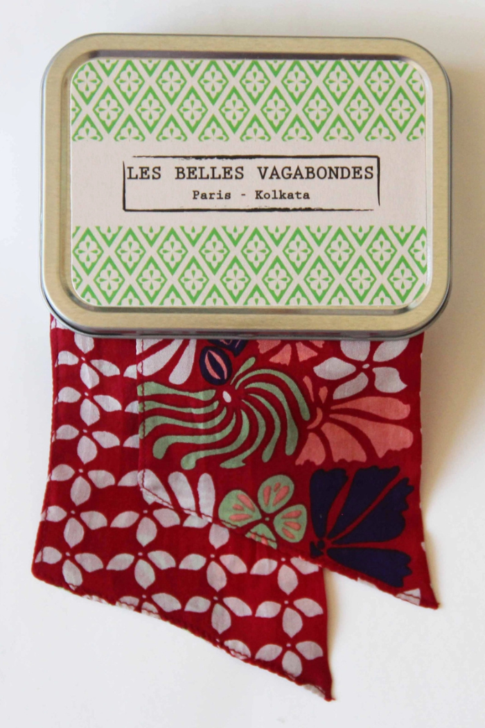 Corolle Rouge Red Silk Headband | Les Belles Vagabondes