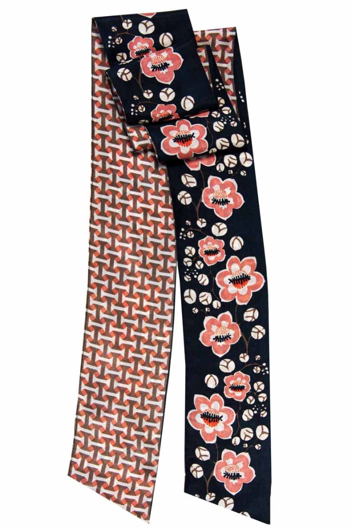 Cotton Club Navy Silk Headband | Les Belles Vagabondes