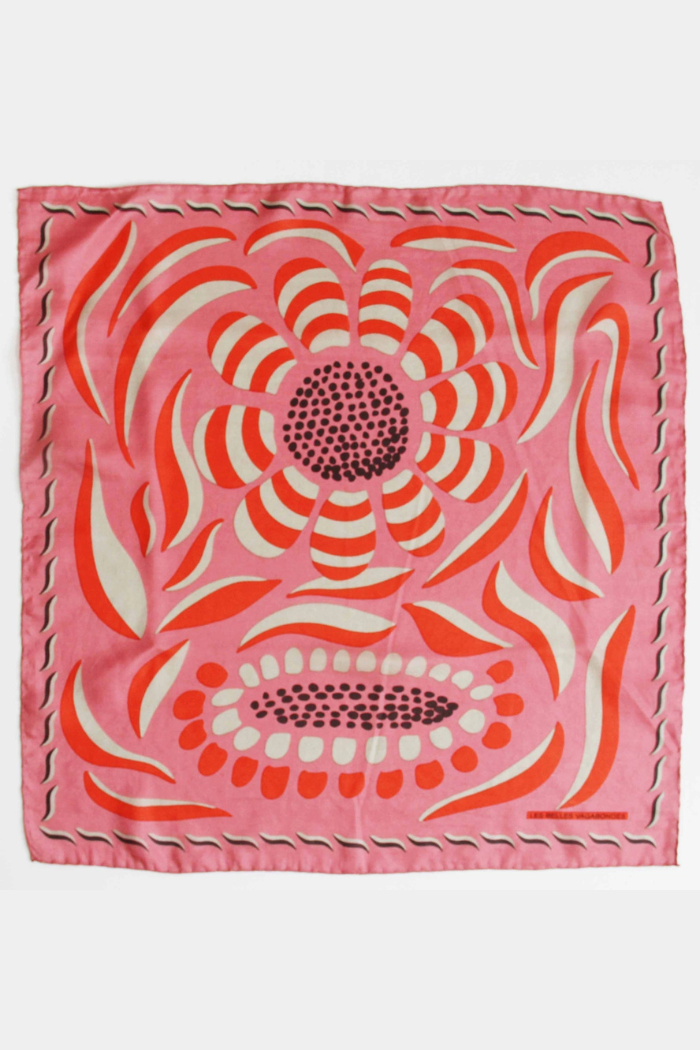 Forget-Me-Not Rose Mini Silk Scarf | Les Belles Vagabondes