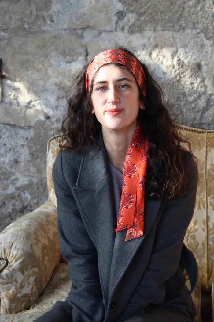 Bindweed Orange Silk Headband | Les Belles Vagabondes