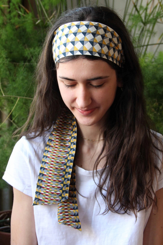 Berlingot Yellow Silk Headband | Les Belles Vagabondes
