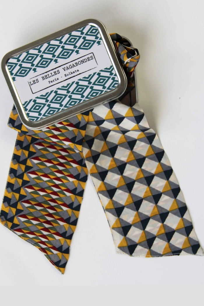 Berlingot Yellow Silk Headband | Les Belles Vagabondes