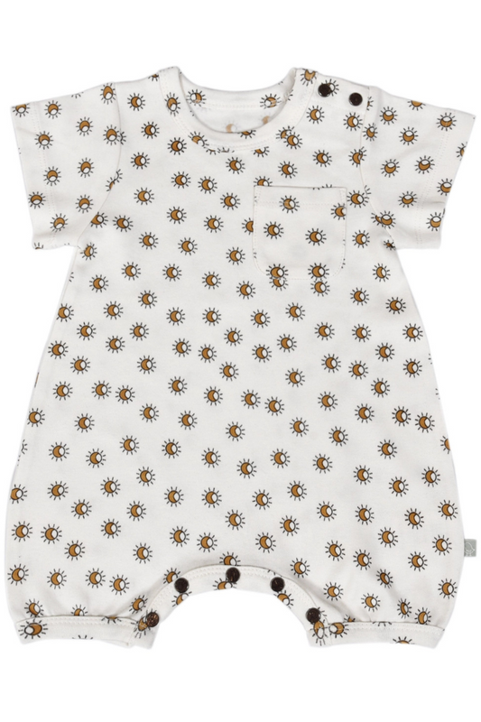 Organic Baby Short Sleeve Organic Romper | Sun Ray