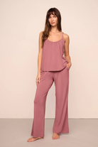 Eberjey Gisele Cami & Pant PJ Set — Berry Blush