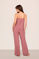 Eberjey Gisele Cami & Pant PJ Set — Berry Blush back