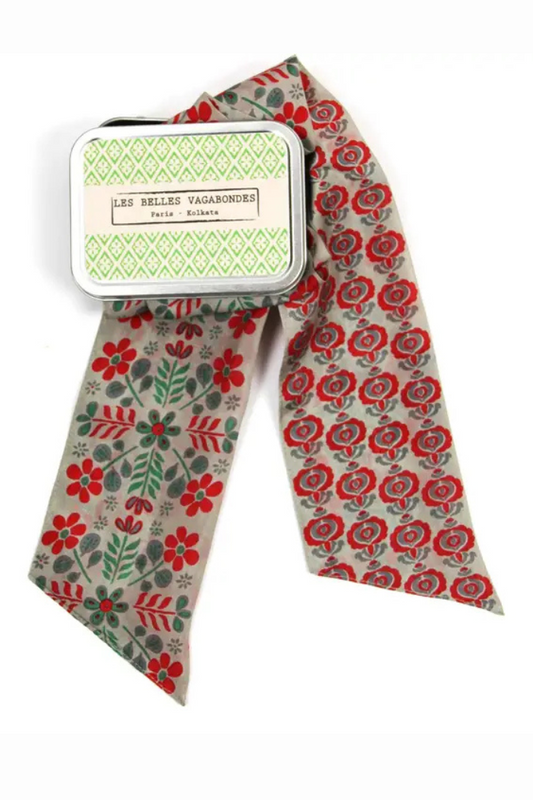 Ludmila Red Silk Headband | Les Belles Vagabondes