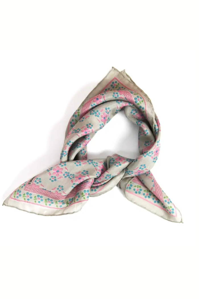 Natasha Rose Fuchsia Mini Silk Scarf | Les Belles Vagabondes