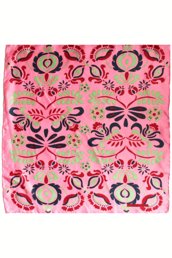 Yulia Rose Mini Silk Scarf | Les Belles Vagabondes