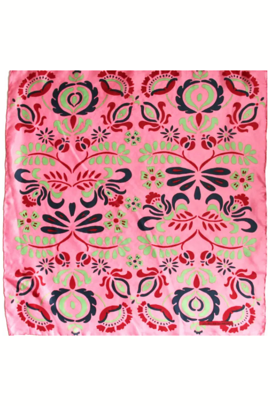 Yulia Rose Mini Silk Scarf | Les Belles Vagabondes