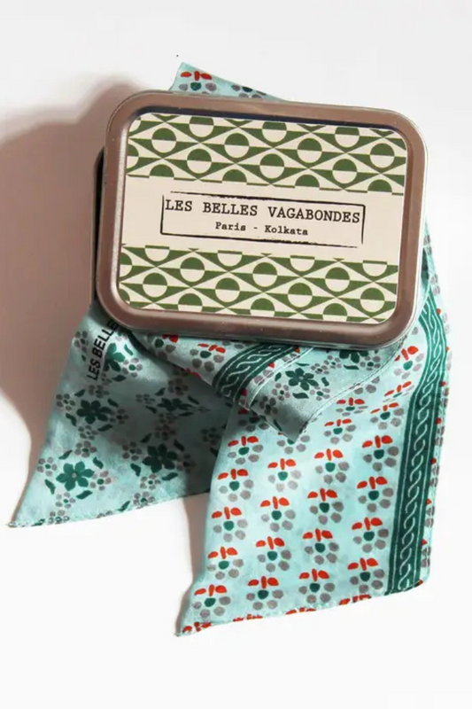 Nicky Khaki Silk Headband | Les Belles Vagabondes