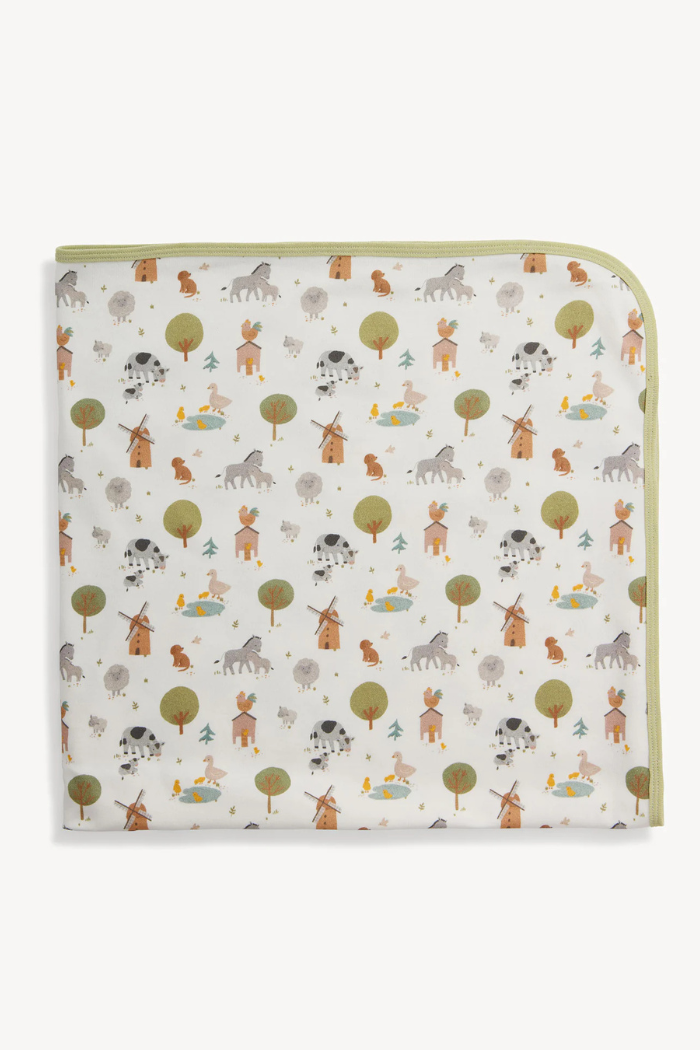 Magnetic Me Funny Farm Organic Cotton Baby Blanket