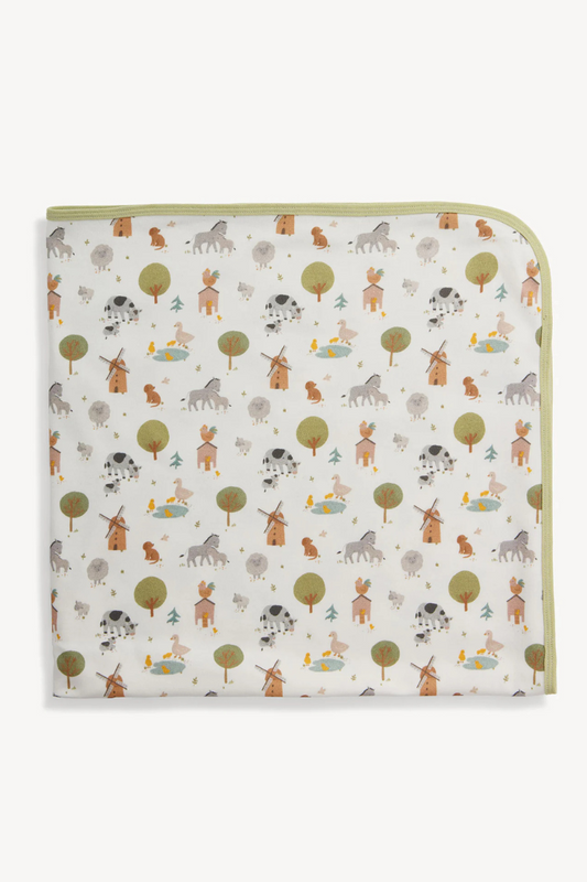 FUNNY FARM ORGANIC COTTON BLANKET