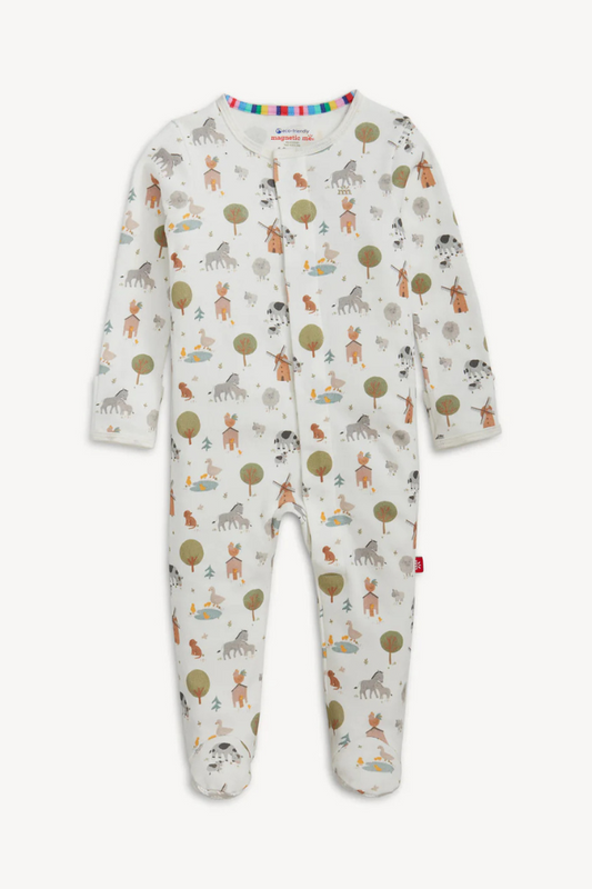 FUNNY FARM ORGANIC COTTON FOOTIE
