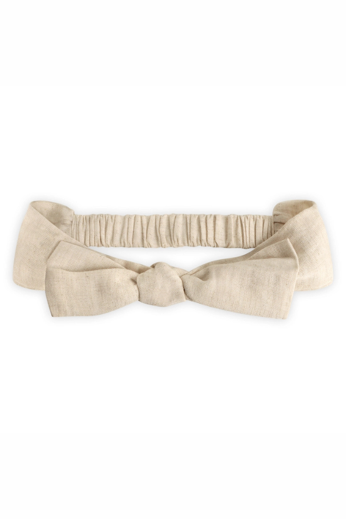 Atrani embroidered baby romper with matching headband | Viverano Organics