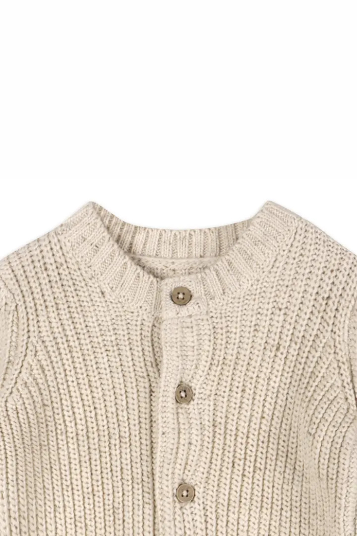 Classic Chunky Knit Baby Sweater Cardigan (Organic Cotton)