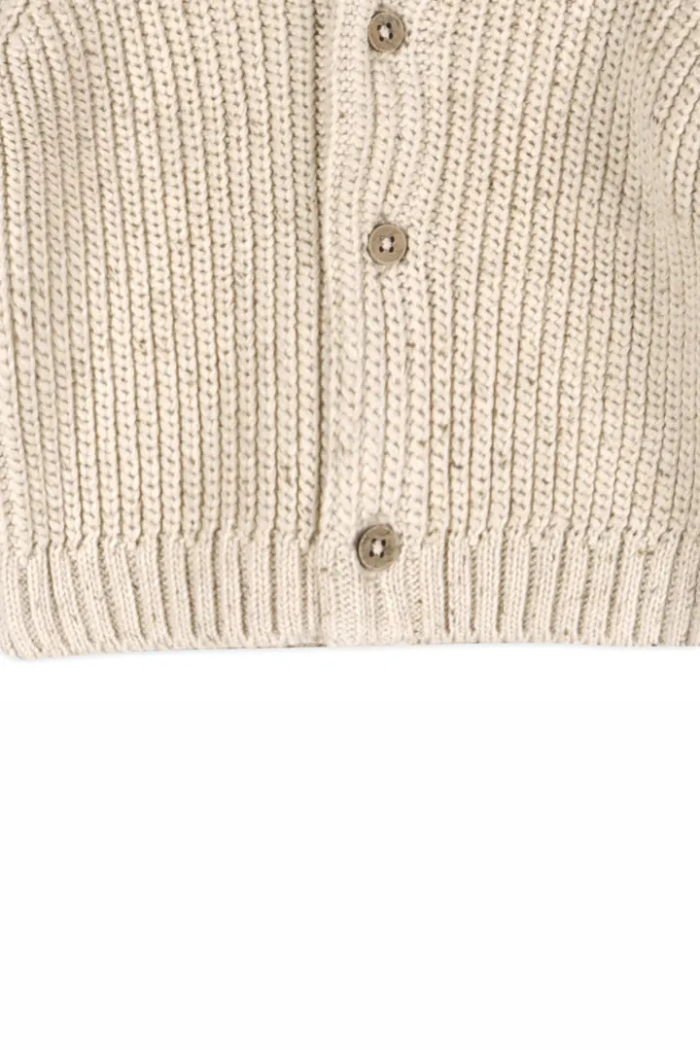Classic Chunky Knit Baby Sweater Cardigan (Organic Cotton)