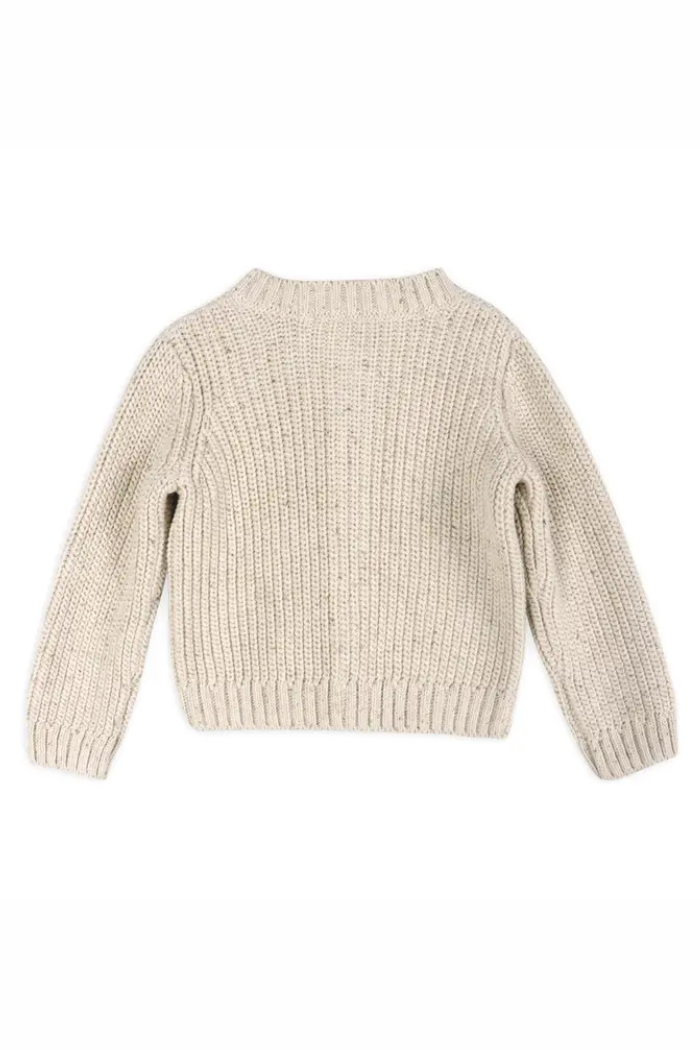 Classic Chunky Knit Baby Sweater Cardigan (Organic Cotton)