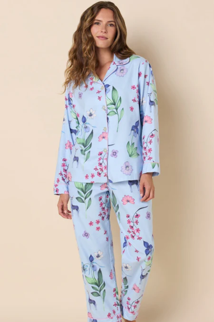 Dearly flannel long pj set | the cats pajamas