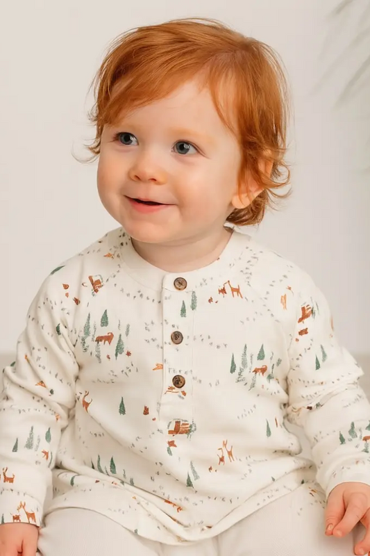Finn + Emma Into The Woods Organic Cotton L/S Henley