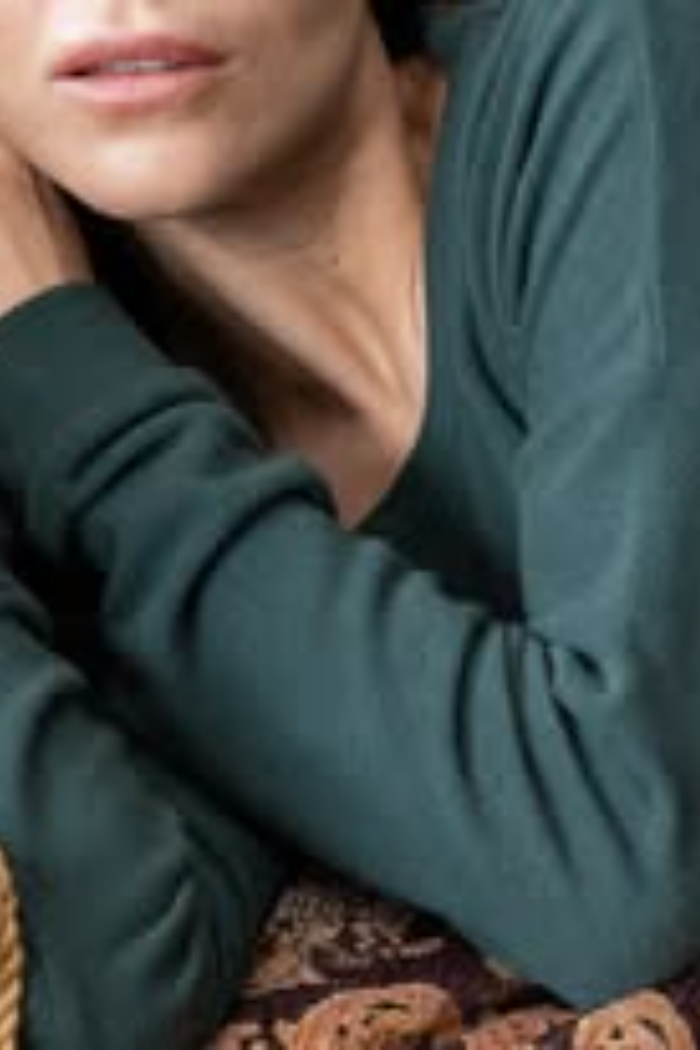 Super Cozy Long Sleeve Scoop Neck Top | Aspen Dream