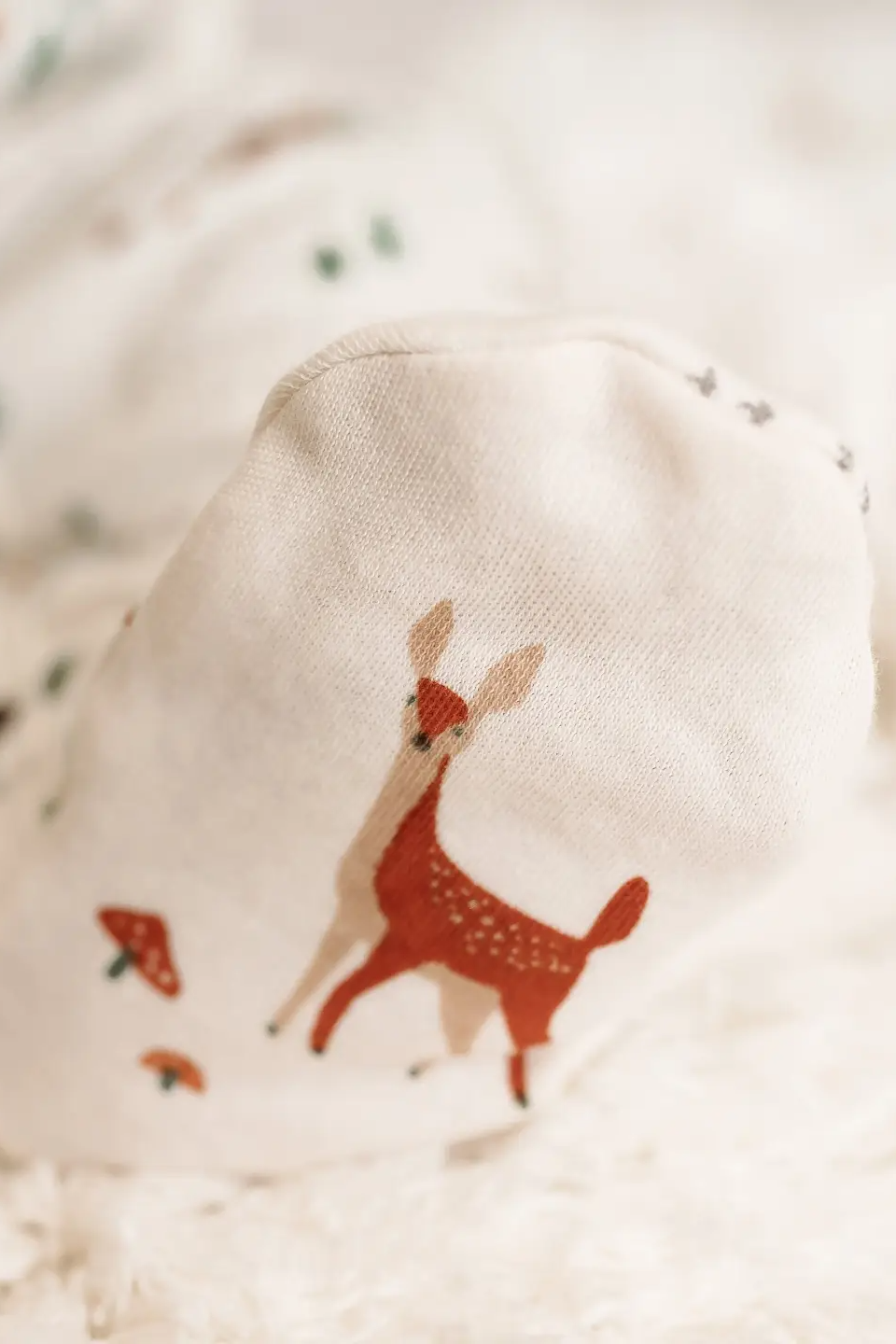 Baby One-Piece Footed Sleeper - Woodland Deer Print