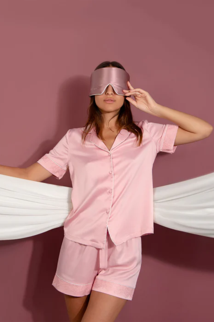 Damask Rose Pipe Dreams Silk Sleep Mask