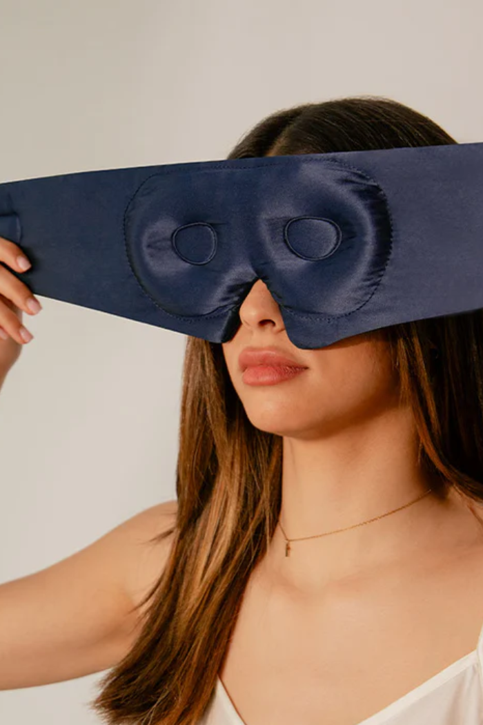 Midnight Blue Eyelash Protecting Sleep Mask