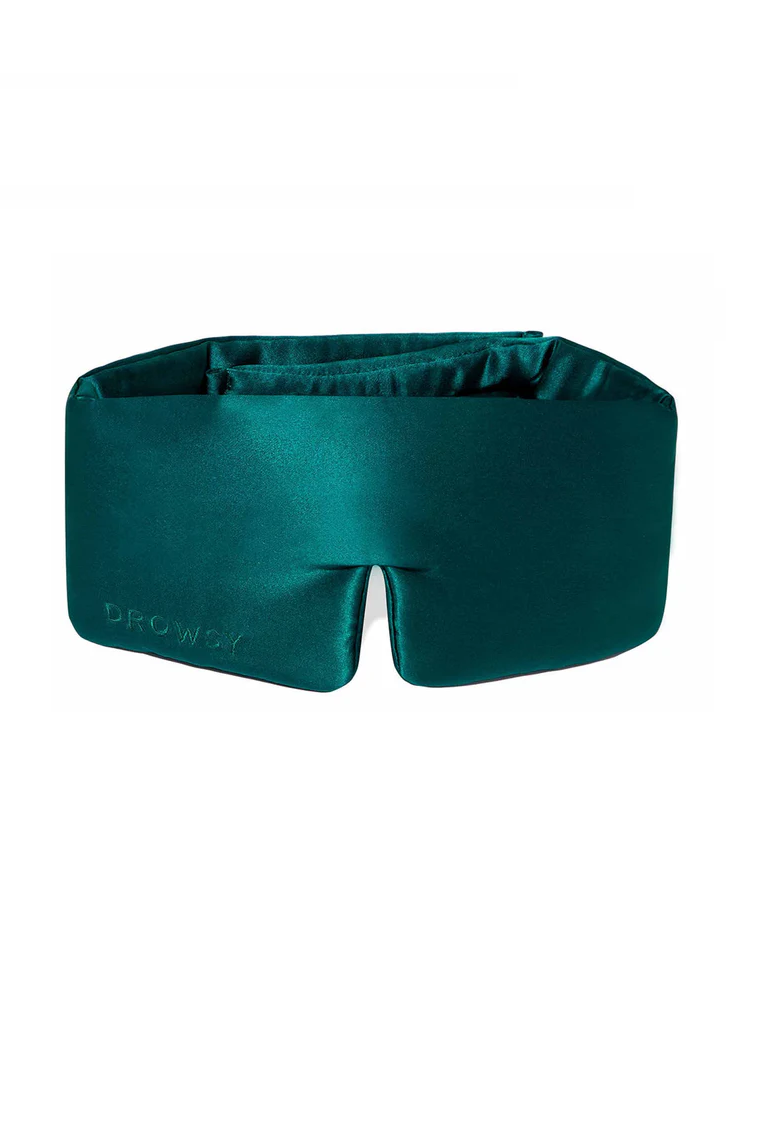 Green Sapphire Silk Sleep Mask