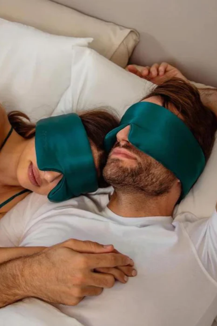 Green Sapphire Silk Sleep Mask