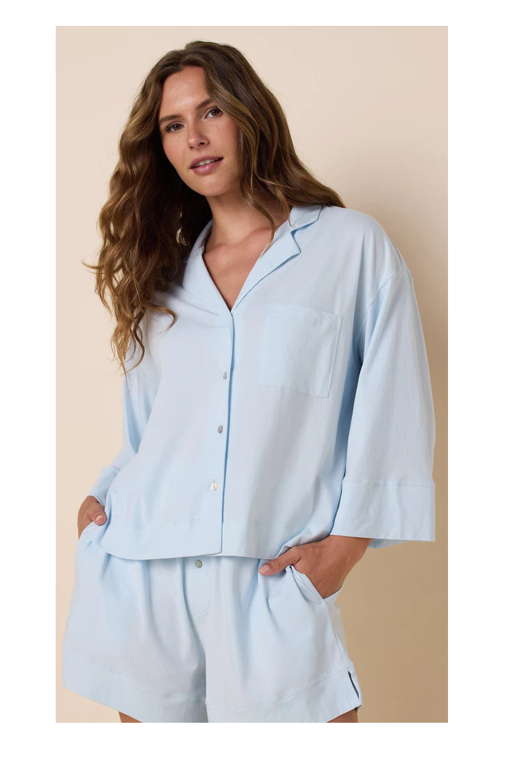 Mariposa Short Pajama Set Long Sleeve   | The Cat's Pajamas