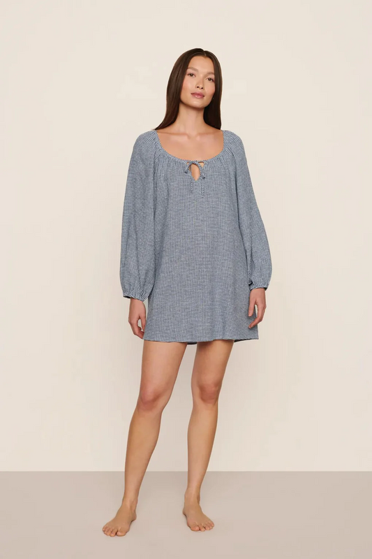 Linen Blend Short Dress | Eberjey