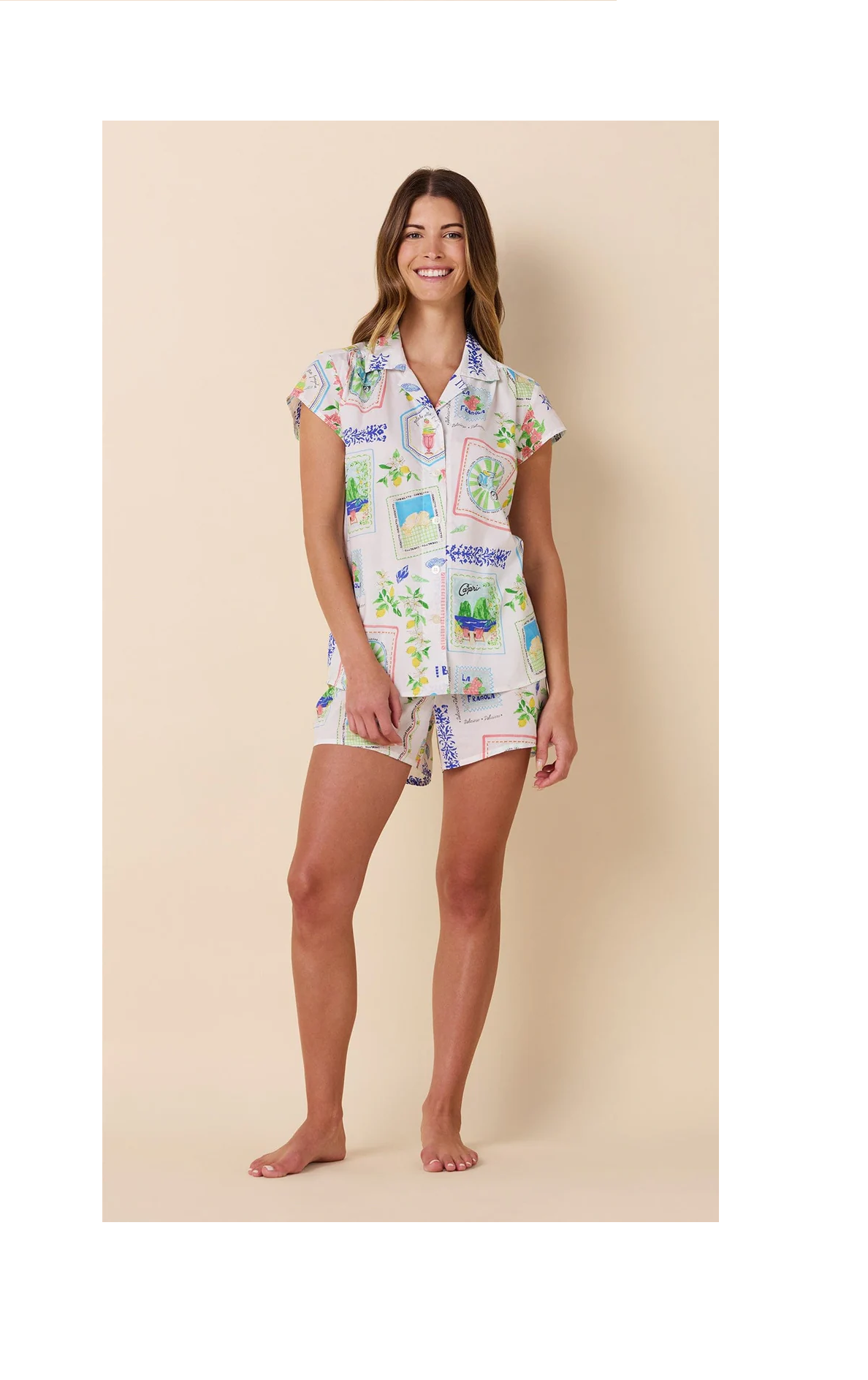 Bella Italia Luxe Pima Short Set | The Cat's Pajamas