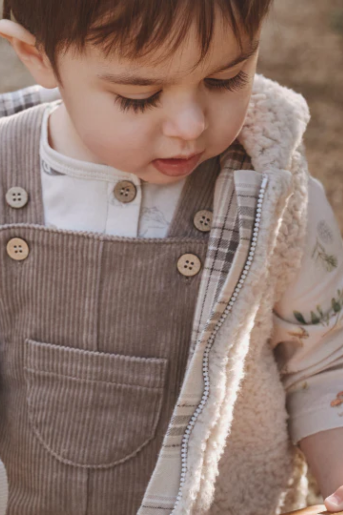 Wilderness Henley and Corduroy Overall Baby Set | Elegant Baby