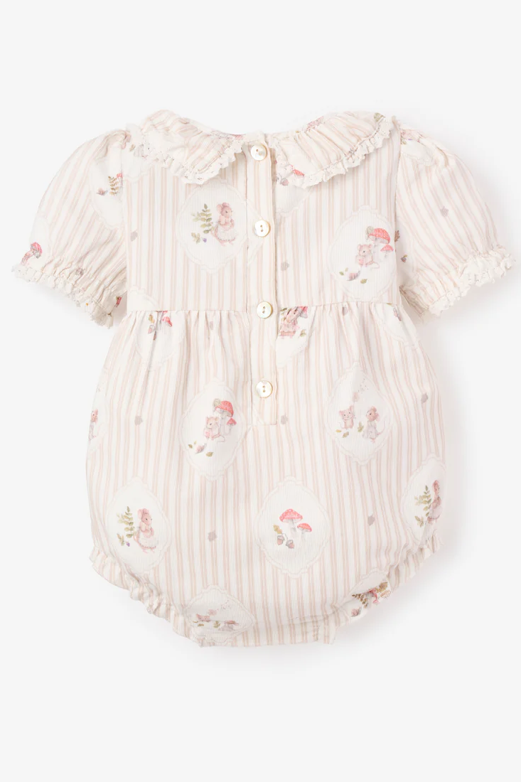 Magical Mouse Cameo Striped Bubble | Elegant Baby