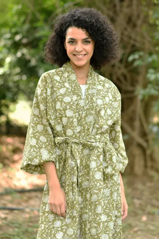 Sundari Olive Kimono